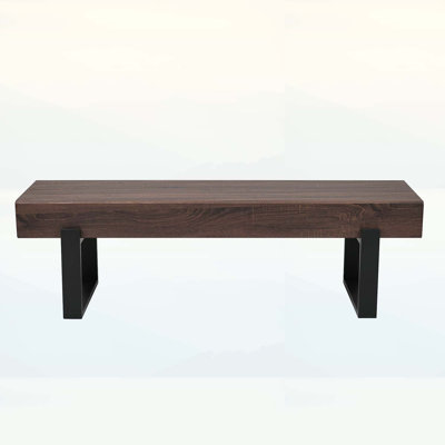 Farmhouse Dining Bench,Multipurpose for Kitchen,Entryway,and Bedroom with Sturdy Metal Frame