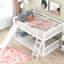Lit double superposé au-dessus avec glissade pratique et blanc - construction compacte polyvalente