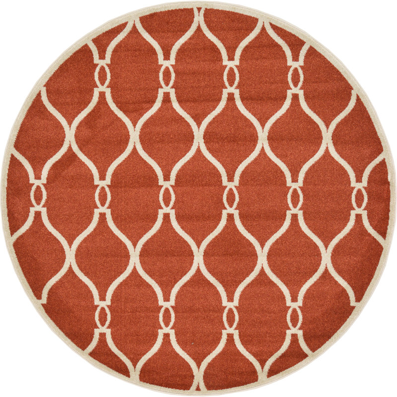Molly Geometric Indoor Rug, Round 6'
