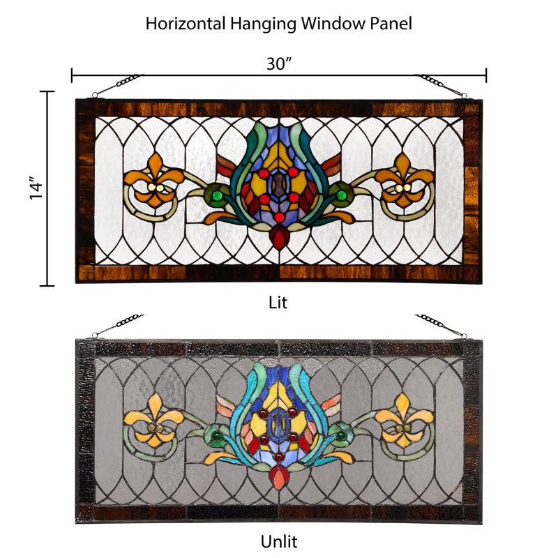 30"L Oakley Tiffany Stained Glass Pub Panel