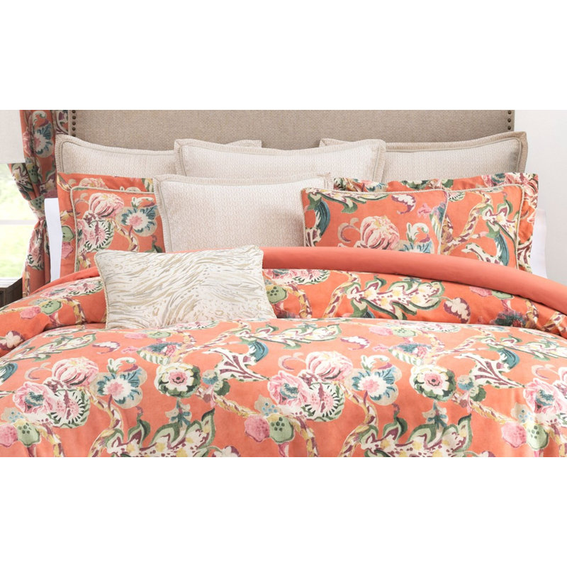 Cara Floral 3 Piece Comforter Set, King Comforter + 2 Shams