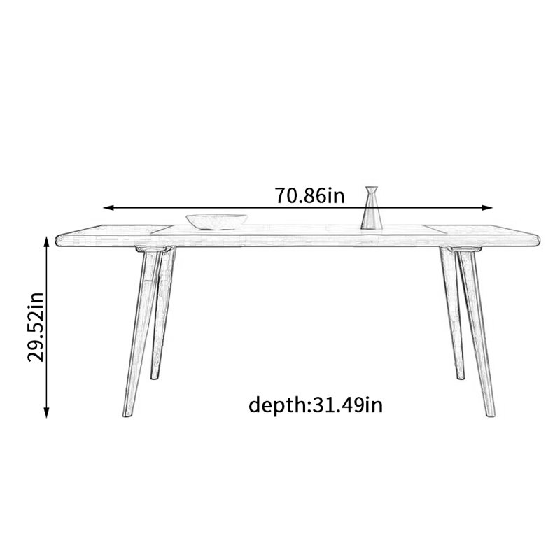 Kennith, H 29,52 po x L 70,86 po x l 31,49 po