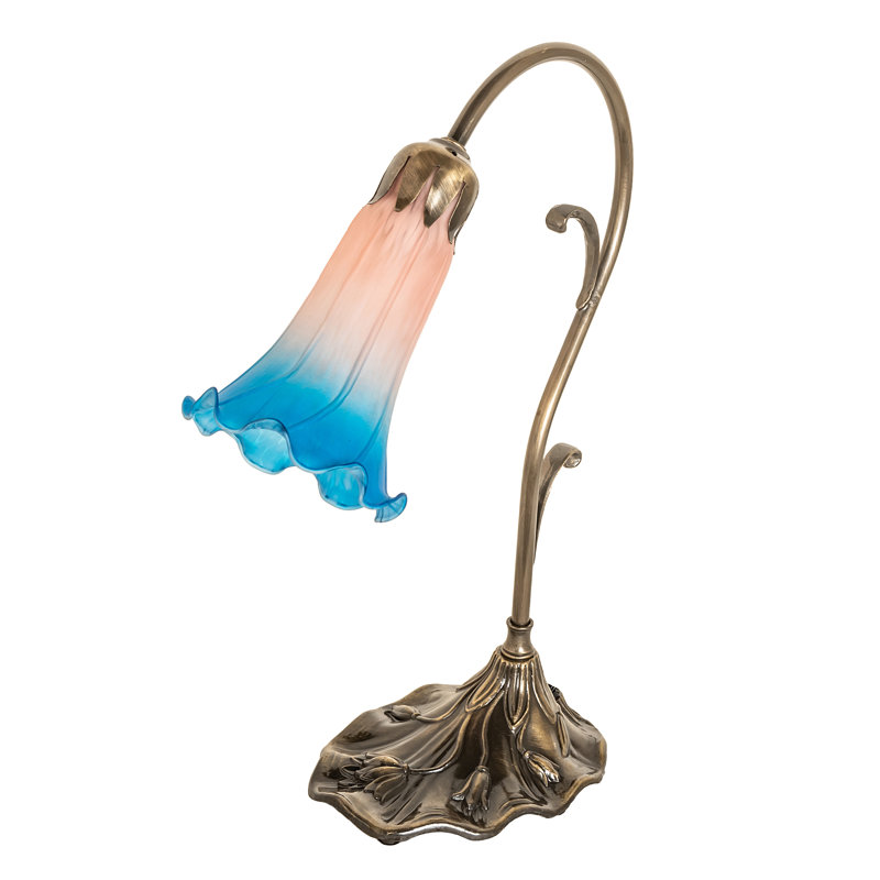 Charlae Arched Table Lamp, Blue/Pink
