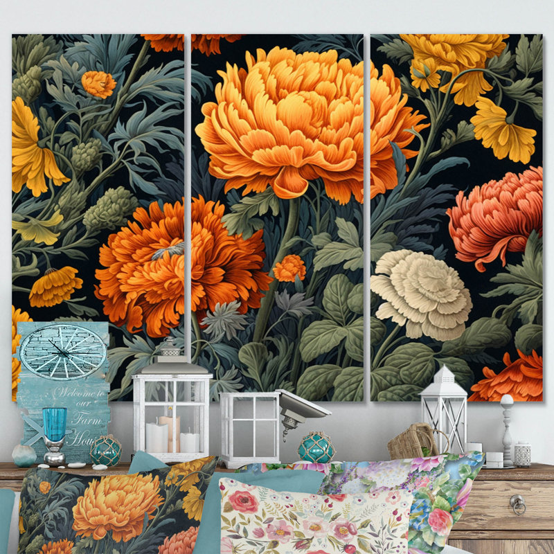 Ensemble de 3 décorations murales en métal