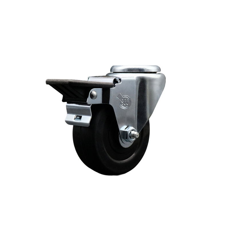 Soft Rubber Swivel Bolt Hole Caster