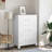 Storage Chest White Metal Medium Rectangular Storage Chest Contemporary Home Organization-852140844