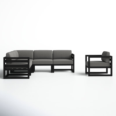 Smith 94" Outdoor Sectional with SunbrellaCushions by AllModern
