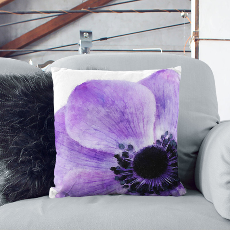 Anemone Flower Cushion with Filling, 40cm H x 40cm W x 15cm D