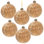 D3,9 po, boules de Noël décoratives, boules de Noël suspendues en verre pour décorations de fêtes, lot de 6