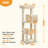 Plush 57.8-Inch Cat Tower Beige-752478854