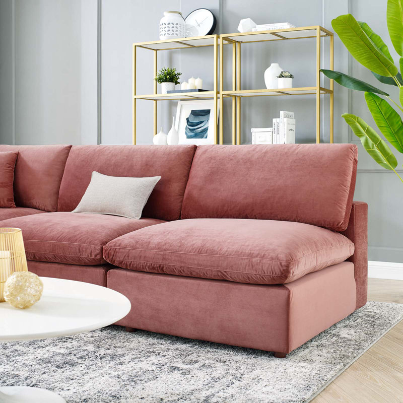 Canapé modulaire 5 pièces Commix, Vieux rose