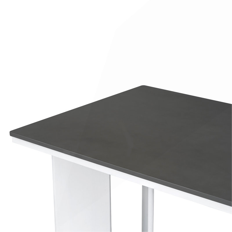 Ensemble de salle à manger 7 pièces, moderne, en bois gris, rembourré, meubles de salle à manger