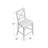 York Upholstered Faux Leather Counter Stool with Solid Wood Frame