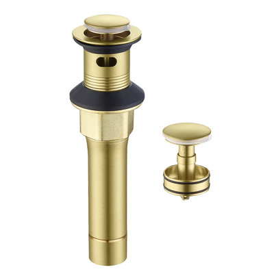 Pop-Up Drain Stainless Steel With Overflow Anti-Clogging for Vessel Sink Lavatory Vanity Sink Drain with Strainer Basket,