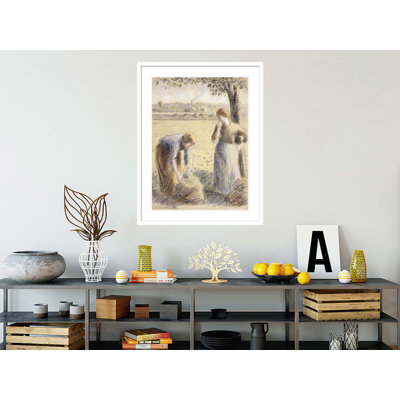 «The Pickers» par Camille Pissarro, impression giclée sur cadre