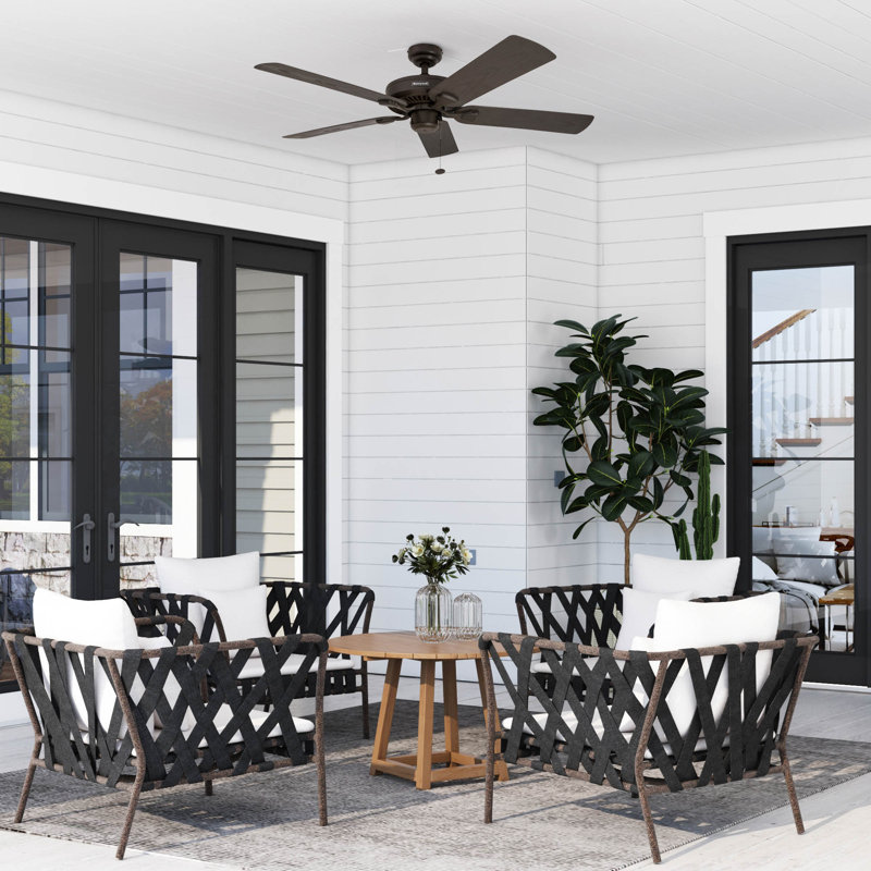 Belmar 52" Bronze Ceiling Fan with Mahogany Blades