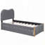 Lit plateforme tapissier avec pieds de support en bois et lit gigogne simple-927803301-927803300