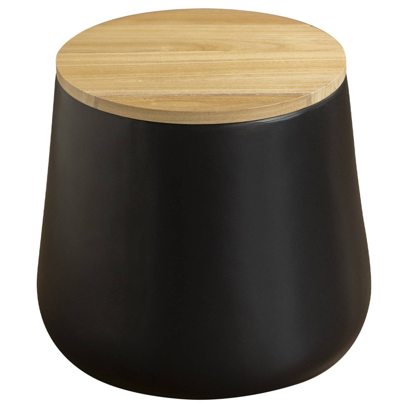 Table d'appoint moderne avec rangement caché Orunel, Noir