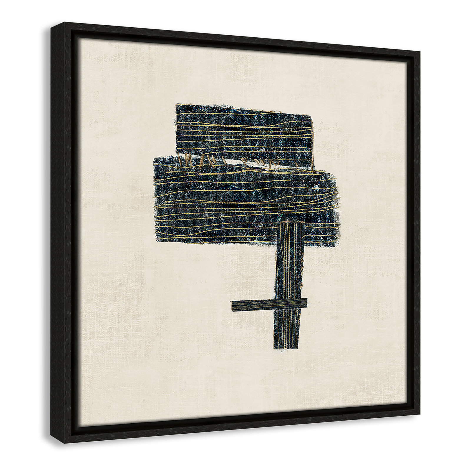 Stiched I Print by , Espresso, 17.5" H x 17.5" W