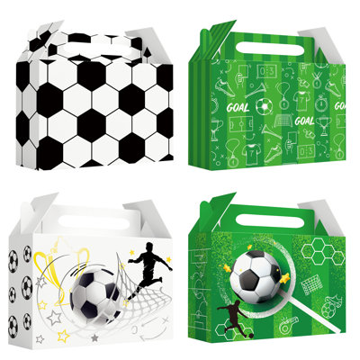 Boîtes de fête de soccer, 24 pièces Soccer Goody - ensemble de boîtes de fête