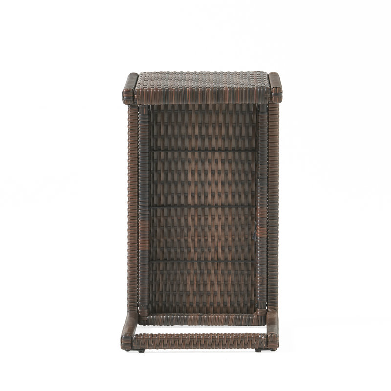 Karstynn Rectangular Wicker/Rattan Outdoor Side Table