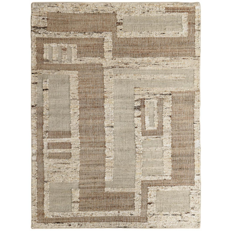 Aquila Rectangle Area Rug in Natural Silver, Rectangle 12' x 15'