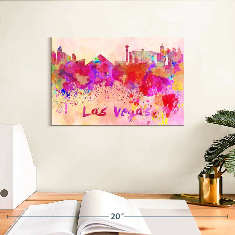 Sirci Las Vegas Skyline Splash, H 8 po x l 12 po