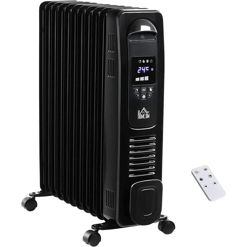2,000 Watt Electric Radiant Heater with Automatic Thermostat, Black