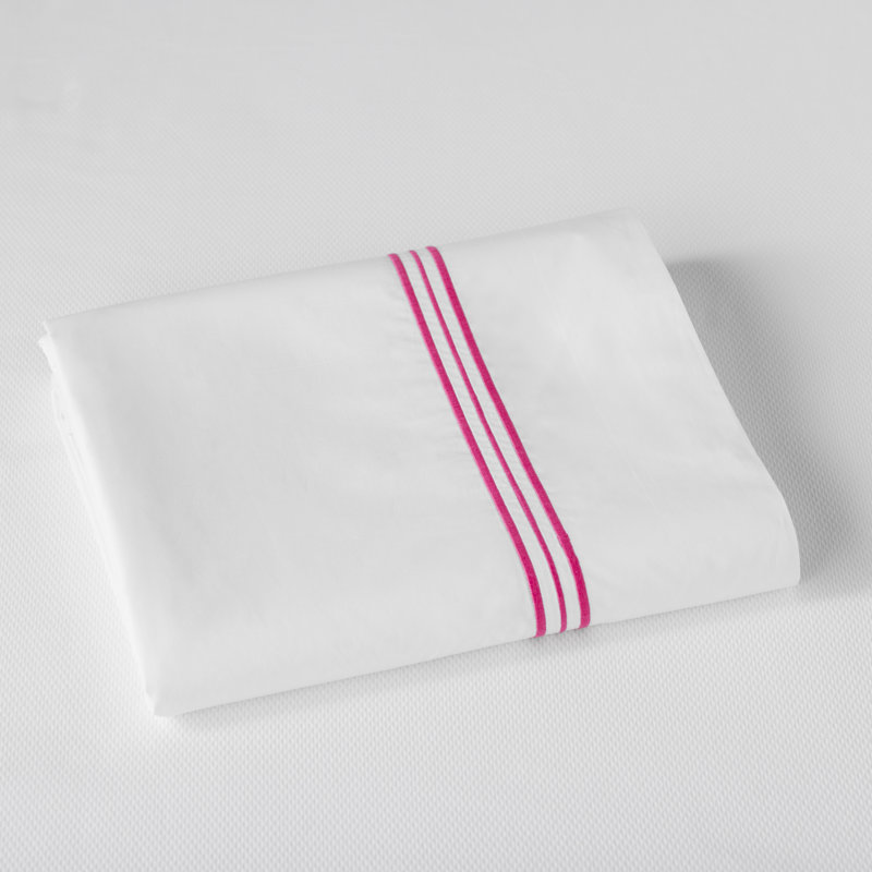 Trio Flat Sheet, Full/Queen Flat Sheet, Fuchsia