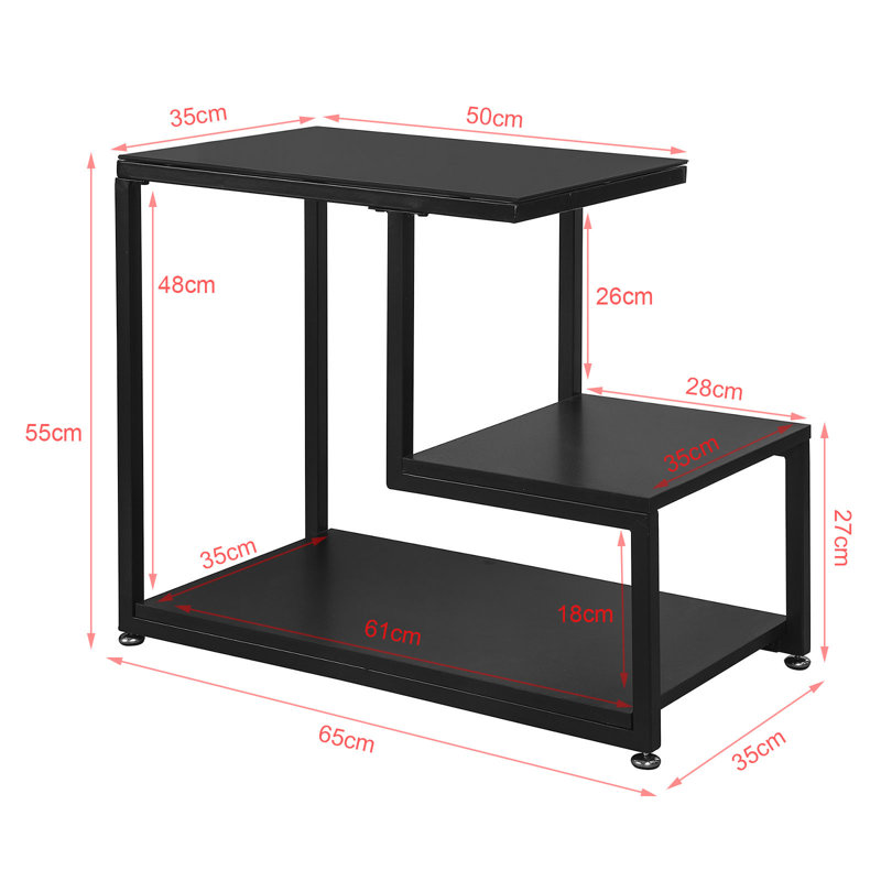 Seaman Glass Top End Table