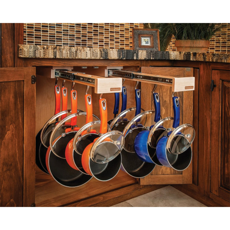 Rev-A-Shelf Pull Out Organizer Hooks w/Ball Bearing Slide System, 22 inches