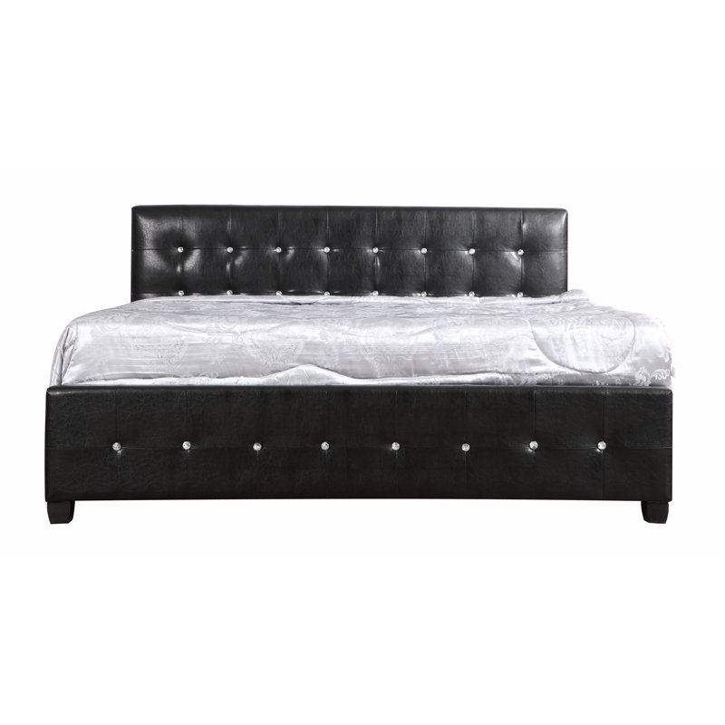 Diamond King Bed, Black, Black, King