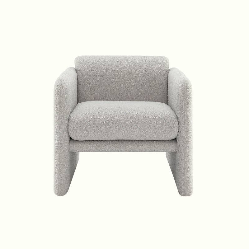 Zylah Upholstered Accent Chair, Light Gray