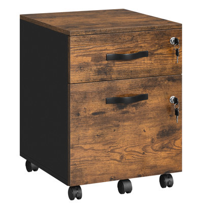Rubianna 40cm Wide 2 -Drawer Mobile File Cabinet