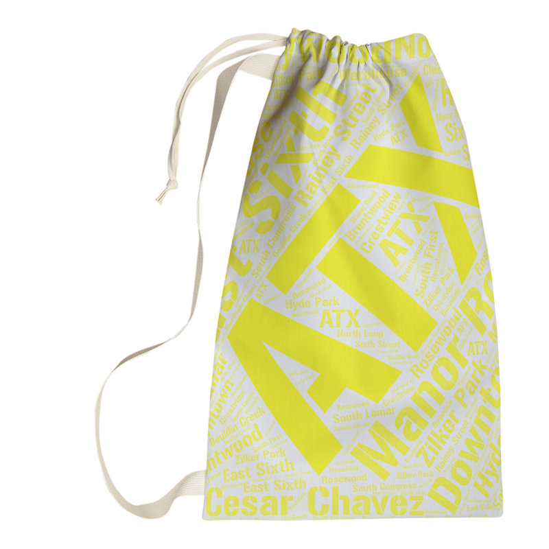 Laundry Hamper with Handles, Small (29" H x 18" W x 1.5" D), Yellow, Austin