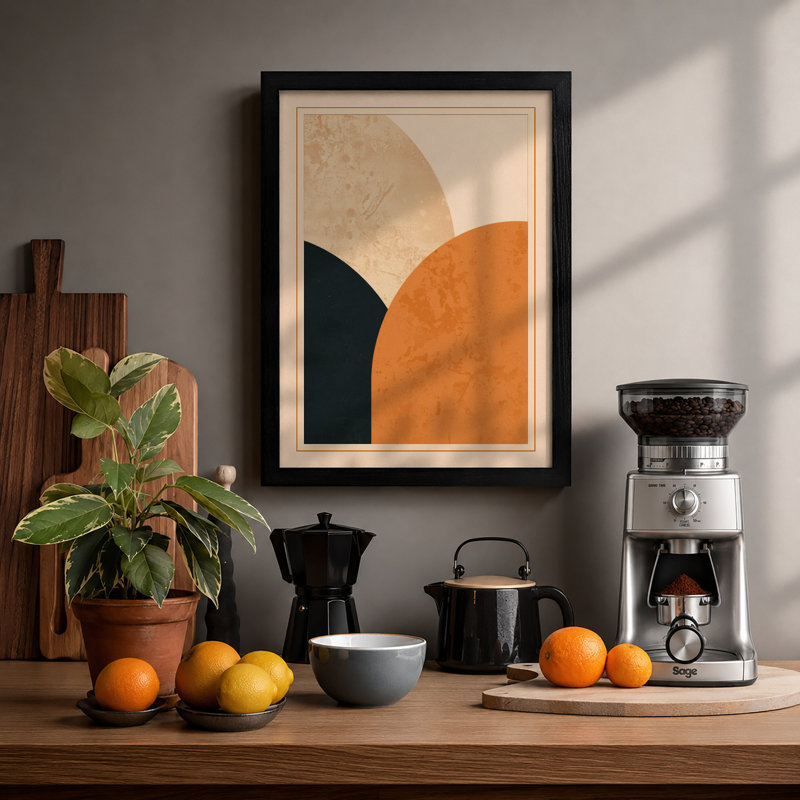 Arches Contemporary Minimalist - Framed Print, A2 - 59.4 x 42.0 cm, Black