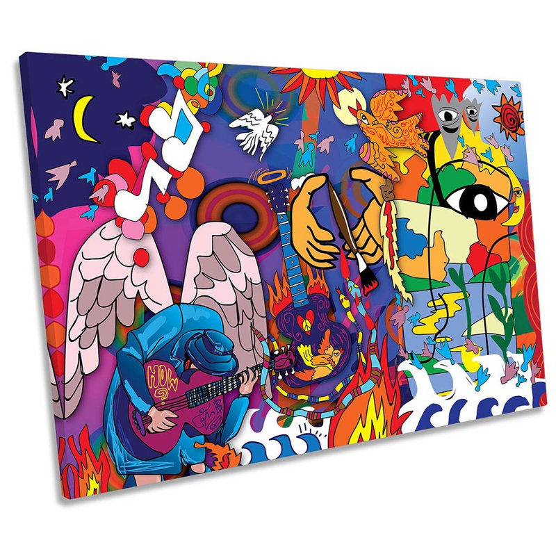 Music Collage Modern - Wrapped Canvas Print, 30.5cm H x 45.7cm W