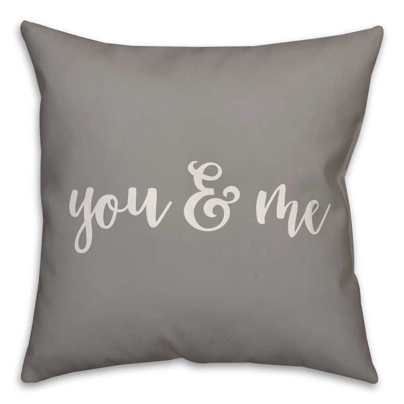  Coussin You and Me, Gris, Housse de coussin