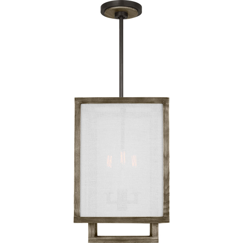 Lustre rectangulaire à 4 lumières Vadim, H 17,88 po x l 11,38 po x P 11,38 po
