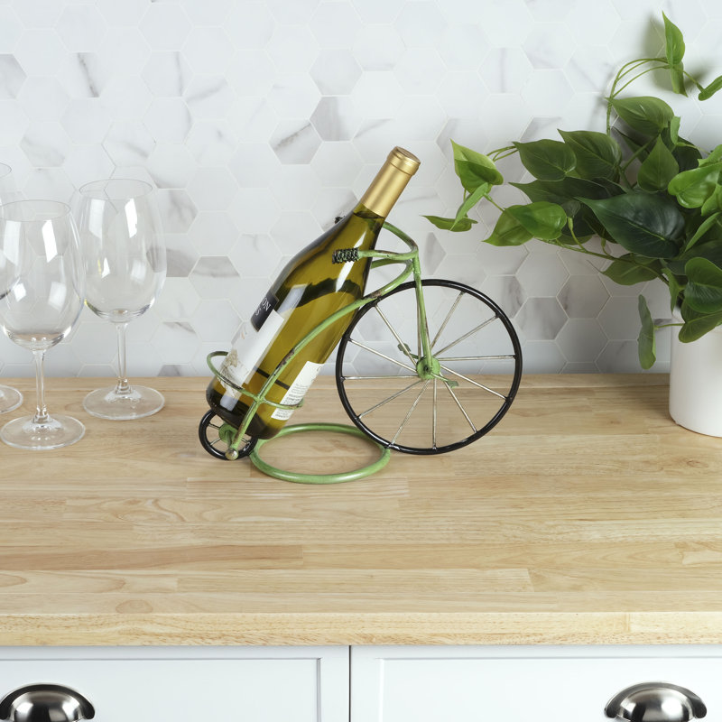 Elements Wine Bottle Rack in Black/Green