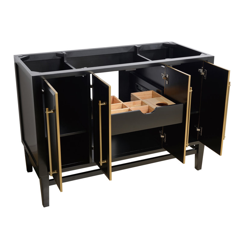 Ewen 48'' Single Bathroom Vanity Base Only, Black