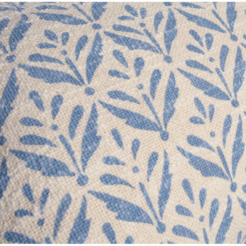 Cotton Lumbar Pillow, Polyester, Light Blue