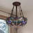 3 - Light 17" Baroque Dragonfly Dimmable Inverted Pendant Light (Include 3 Warm Bulbs, Not Dimmable)