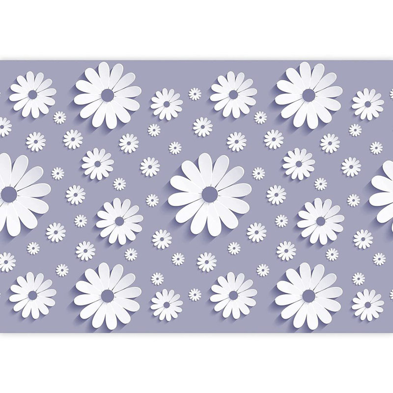 Murale fleur de marguerite, L 100 po x l 144 po
