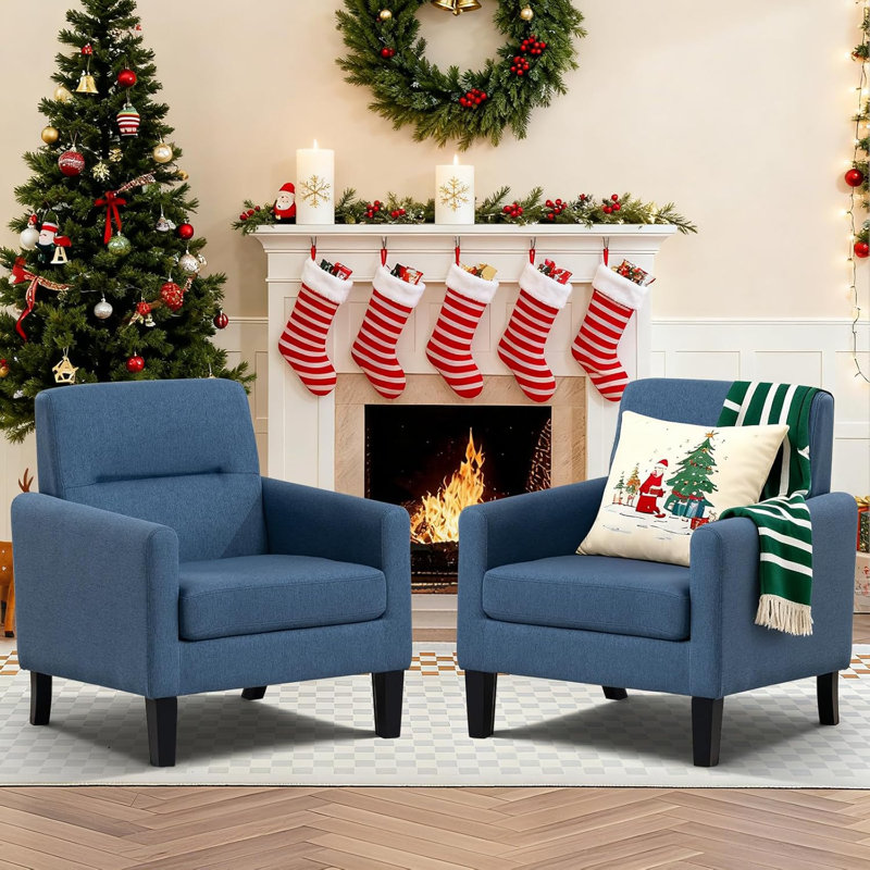 Chaise d'appoint Cottle avec pieds en bois, petite chaise moderne, chaises de salon avec coussin rembourré, fauteuil de détente pour chambre à coucher, appartement ou bureau
