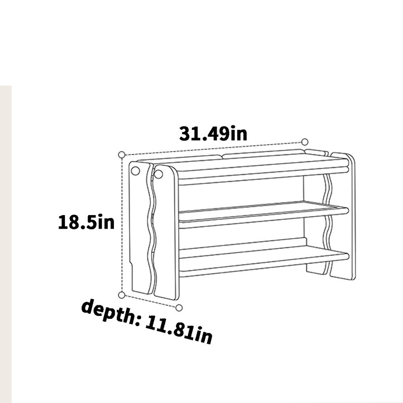 Banc de rangement pour chaussures en bois massif 8 paires