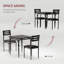 Ensemble de table de salle à manger 3 pièces pour 2 personnes avec chaises rembourrées, ensemble de cuisine compact avec pieds en spirale-1517740932-1517740935
