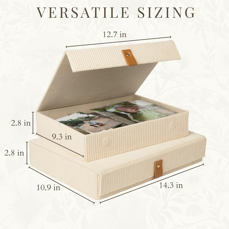 Boîtes de rangement de souvenirs 2 pièces avec couvercles