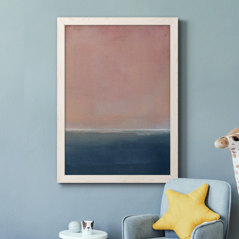 Coucher de soleil - Peinture sur toile encadrée, Toile blanche encadrée, H 44 po x l 31 po x P 1 po