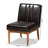 Hilley Mid-Century Modern Tan Faux Leather Upholstered And Walnut Brown Finished Wood Dining Chair-1186645472